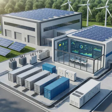 Industrial facility with advanced energy management systems and renewable integration