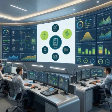 Advanced microgrid control system with renewable energy integration and monitoring displays