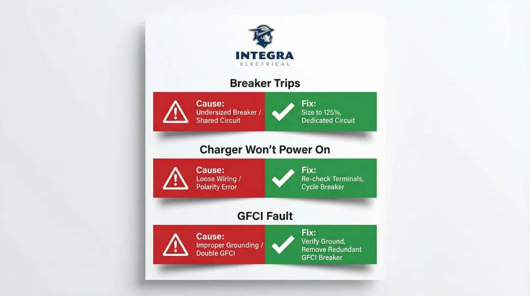EV charger troubleshooting guide three common installation problems and fixes