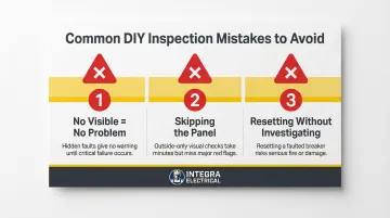 Three most common DIY electrical inspection mistakes homeowners make infographic