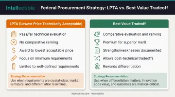 LPTA versus best value tradeoff evaluation approach comparison chart