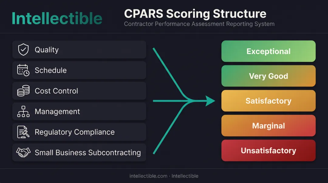 CPARS six evaluation dimensions and five rating levels breakdown