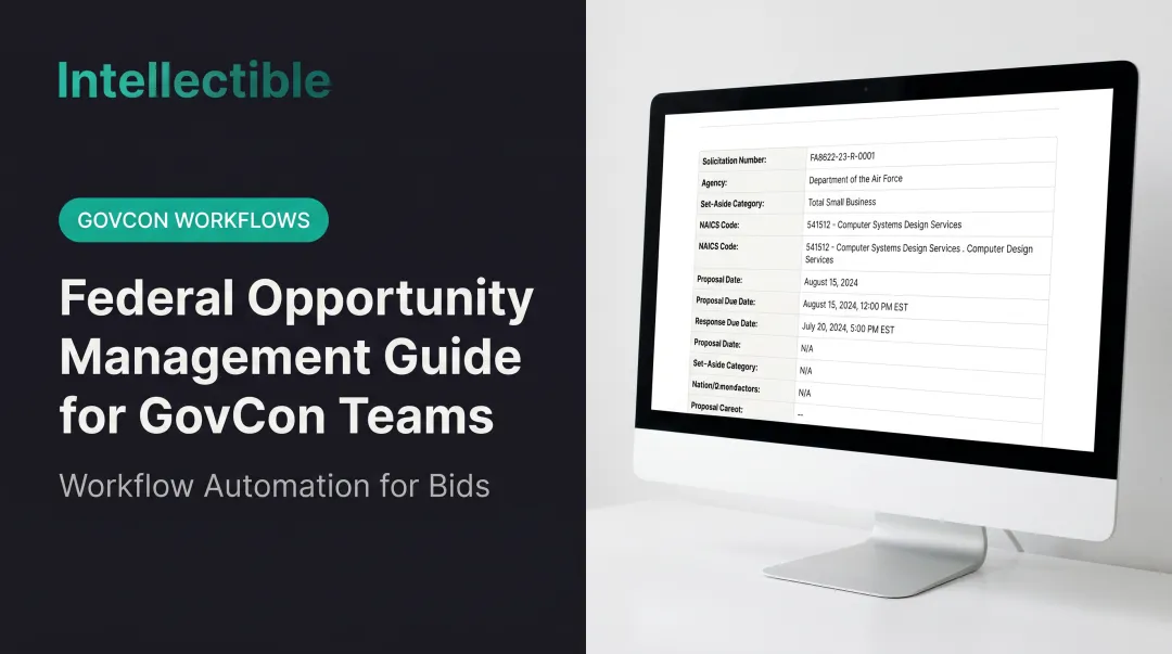 Federal Opportunity Management Guide for GovCon Teams