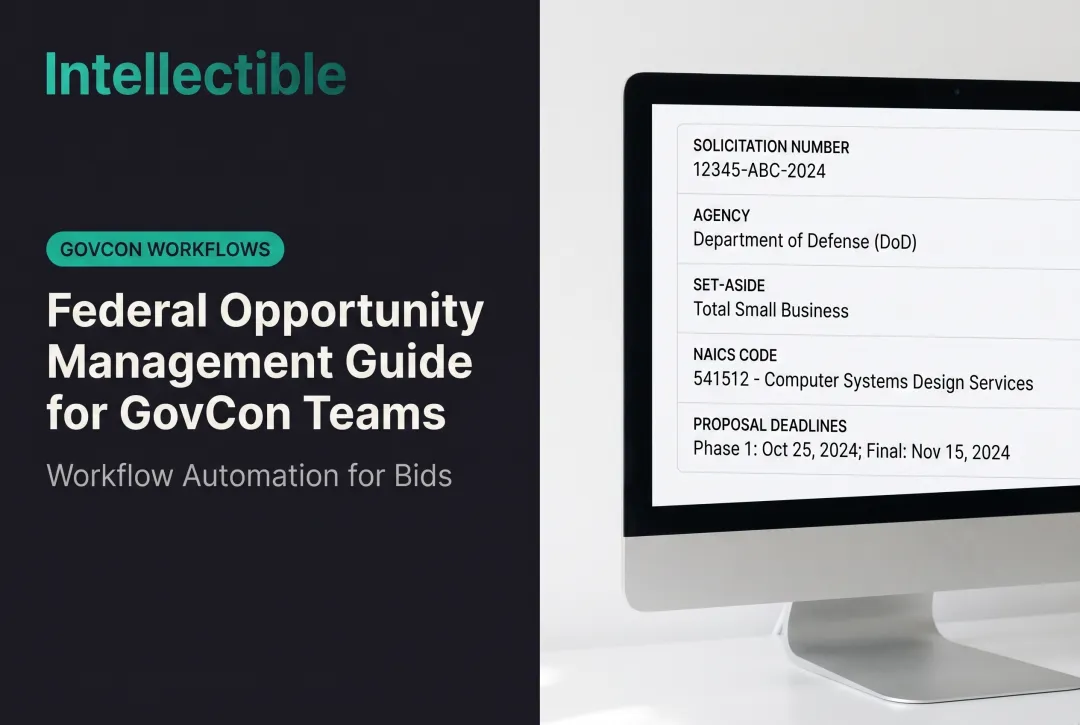 Federal Opportunity Management Guide for GovCon Teams