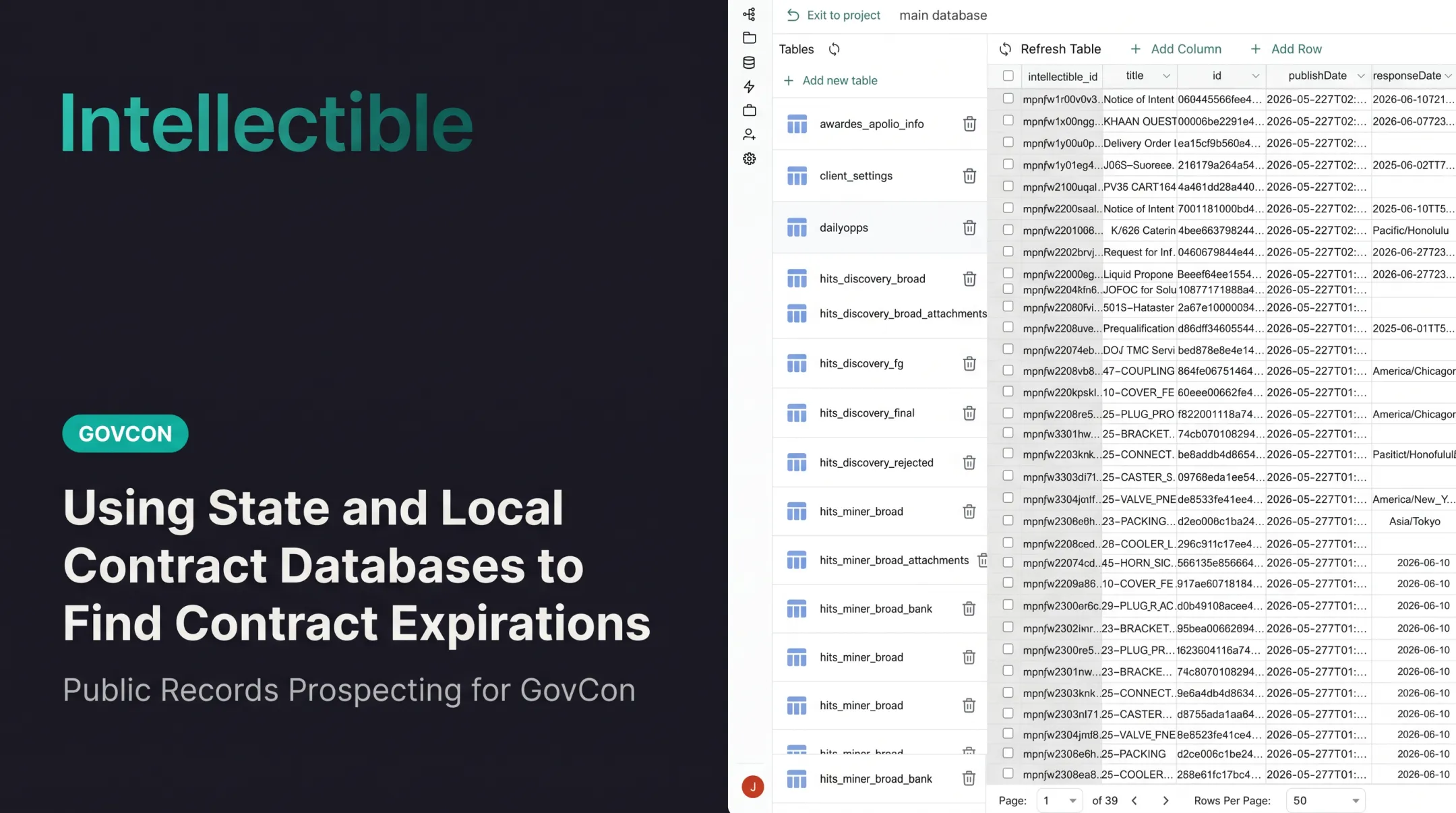 Using State and Local Contract Databases to Find Contract Expirations