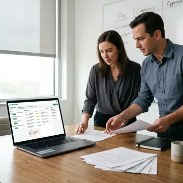 GovCon team reviewing automated RFP workflow