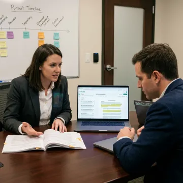 GovCon proposal team using AI RFP knowledge tools