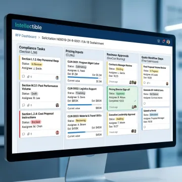 GovCon bid workflow mapped in an AI platform