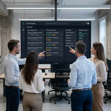 AI government contracting software dashboard