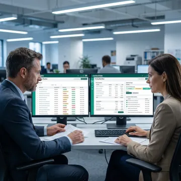 GovCon team using AI software dashboard