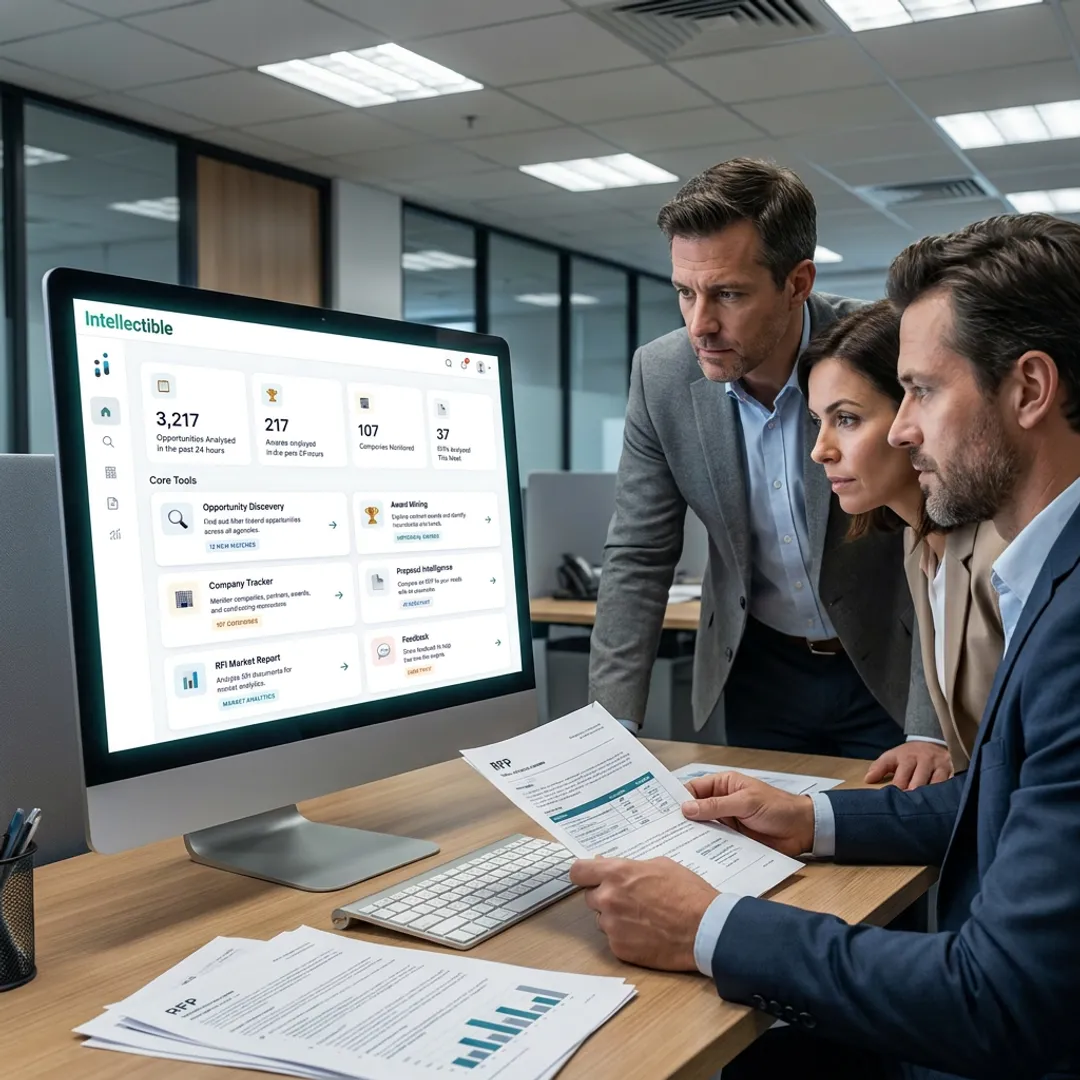 RFP AI software dashboard for GovCon capture teams