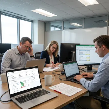 GovCon proposal team using AI proposal support software