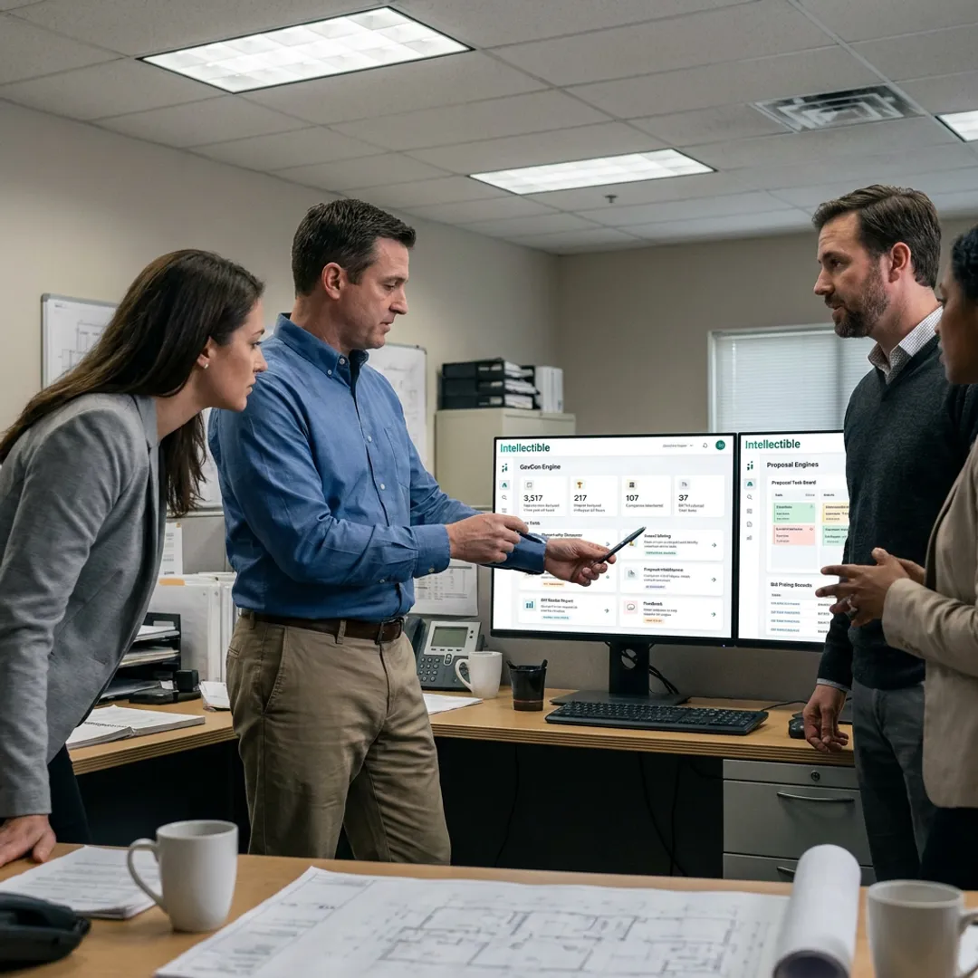 GovCon construction bid management dashboard