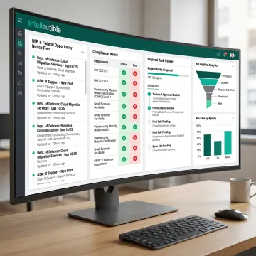 AI dashboard for GovCon RFP automation