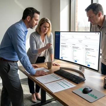 Team reviewing a government contract RFQ in a digital workspace