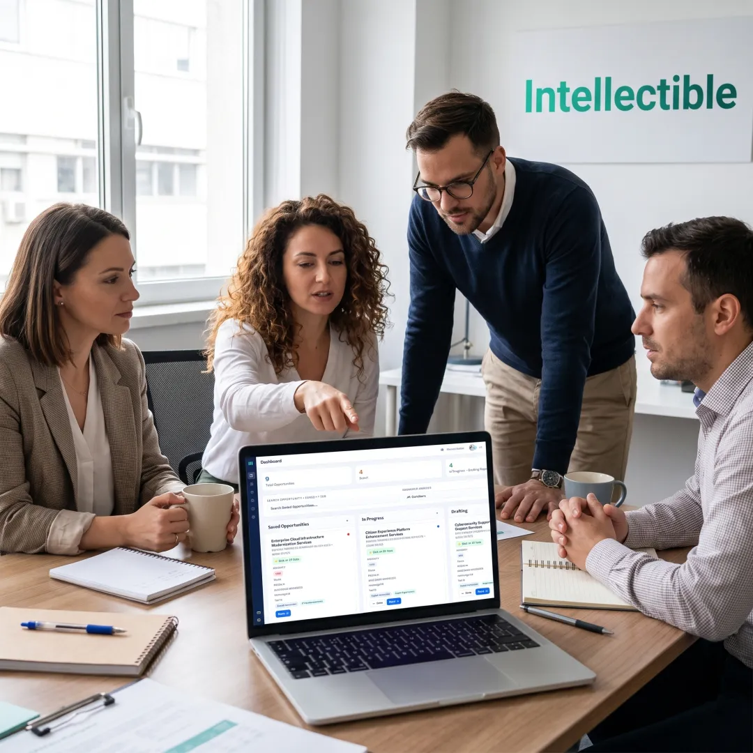Team managing a public-sector opportunity workflow