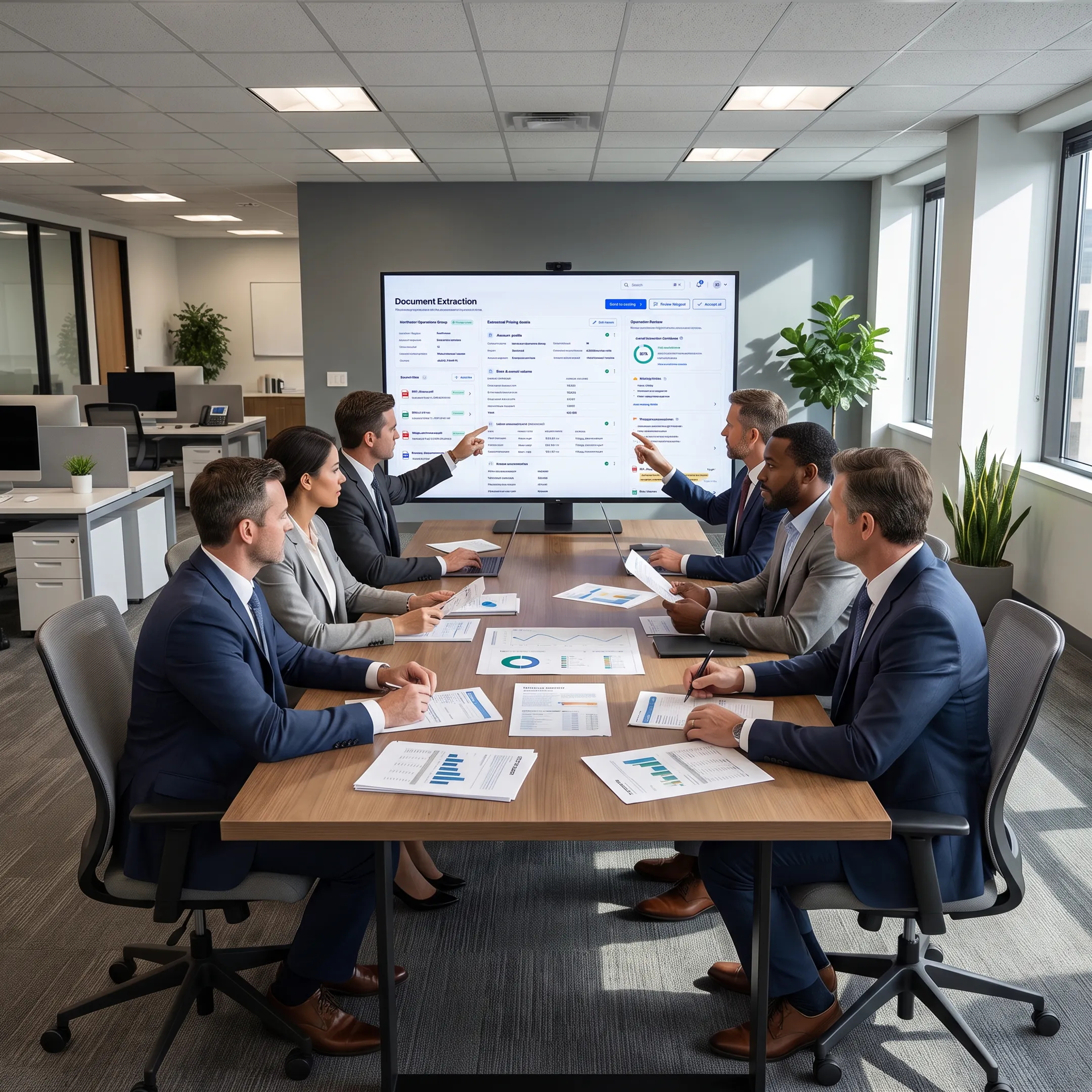 Pricing team reviewing a government cost estimate