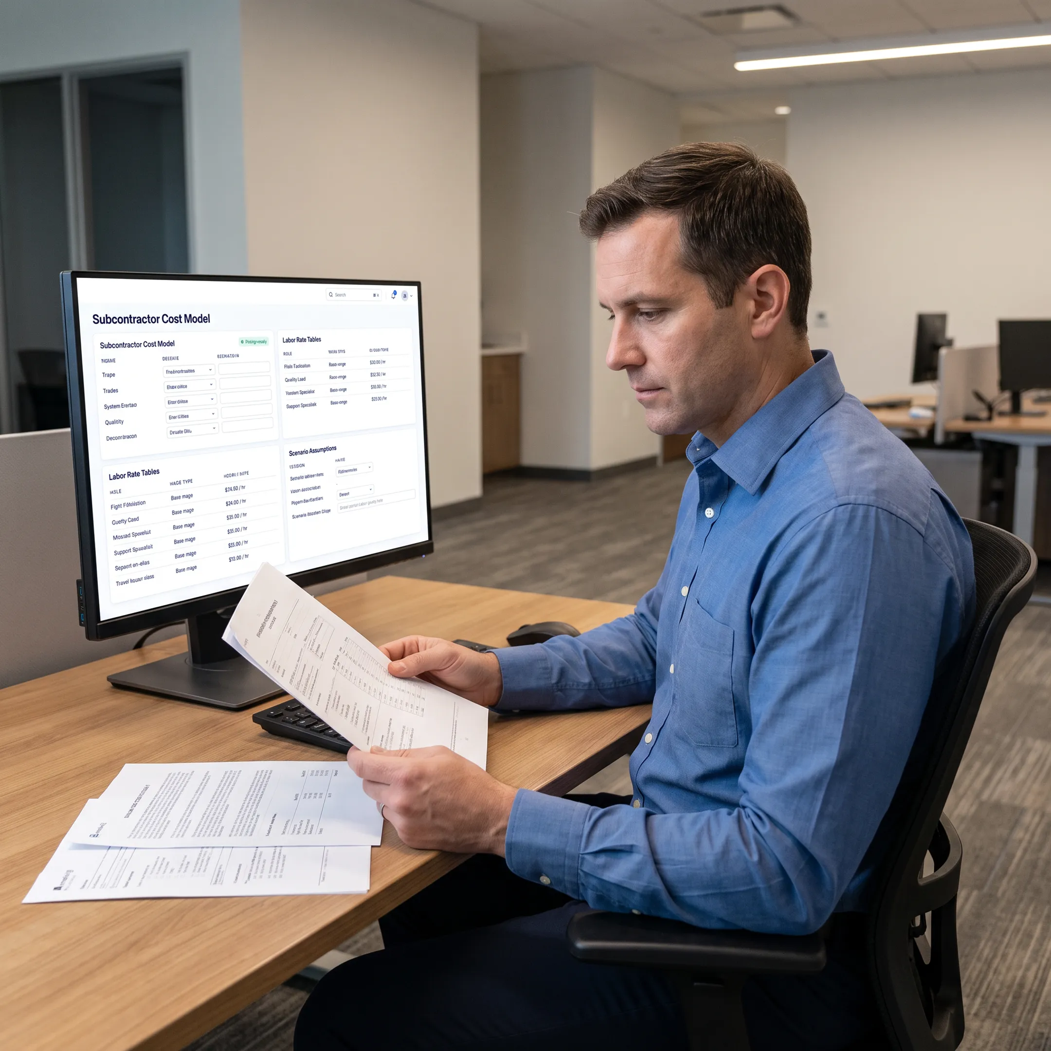 Pricing analyst building a cost model