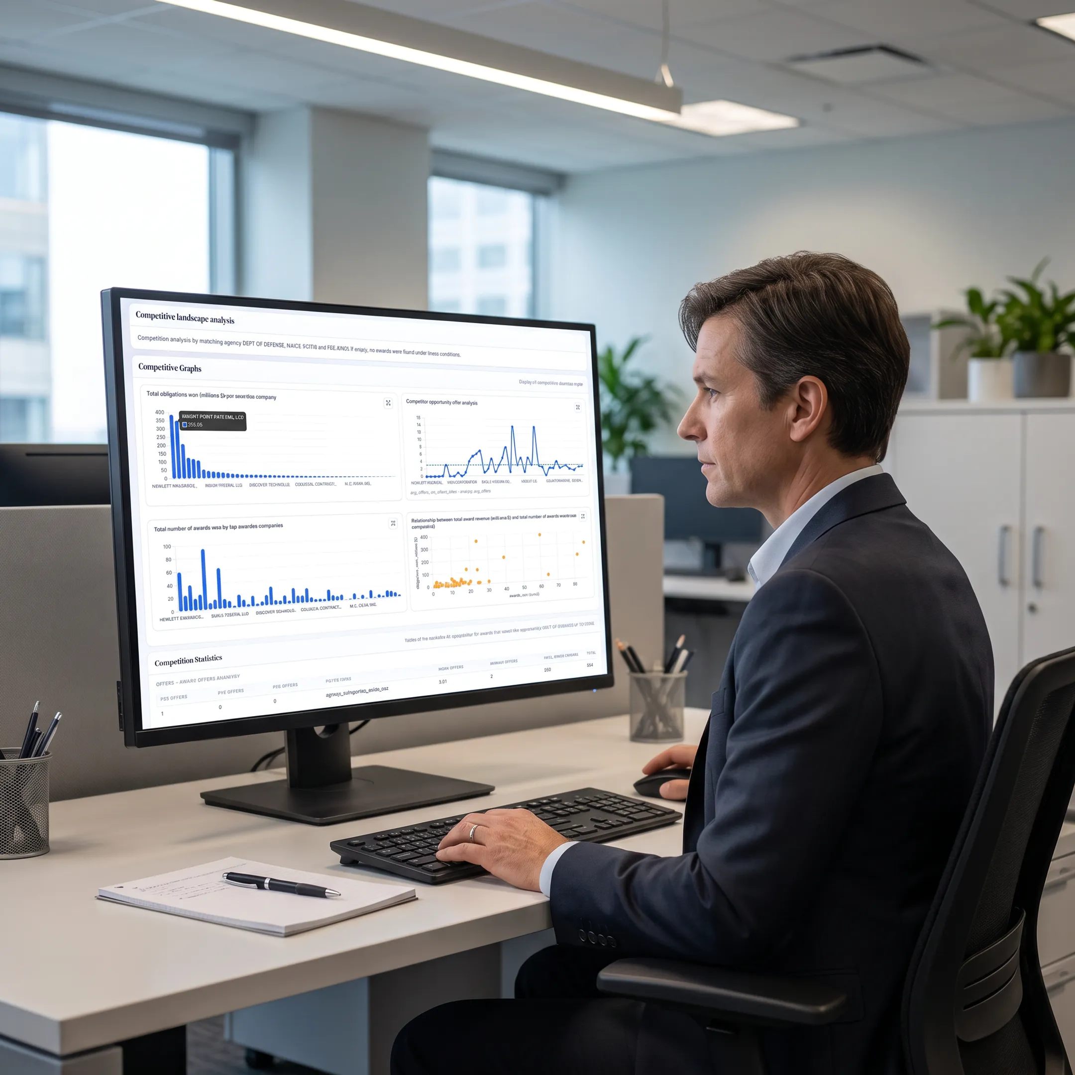Capture manager analyzing a federal contract opportunity