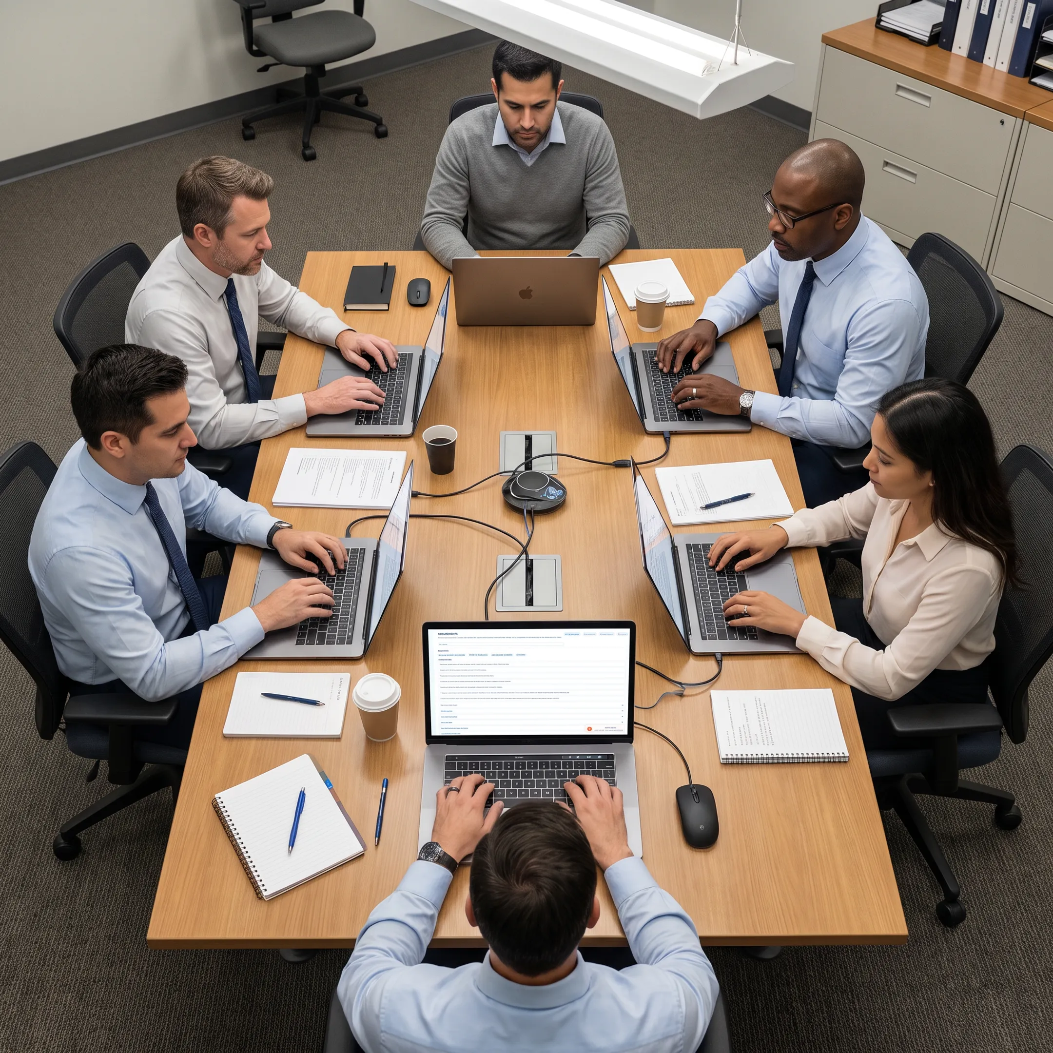 GovCon team reviewing a GWAC proposal