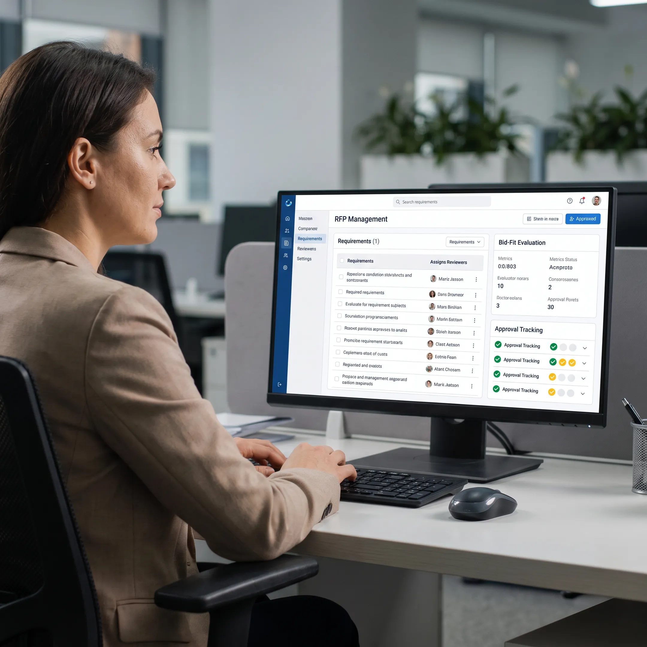 Proposal manager organizing an RFP intake workflow
