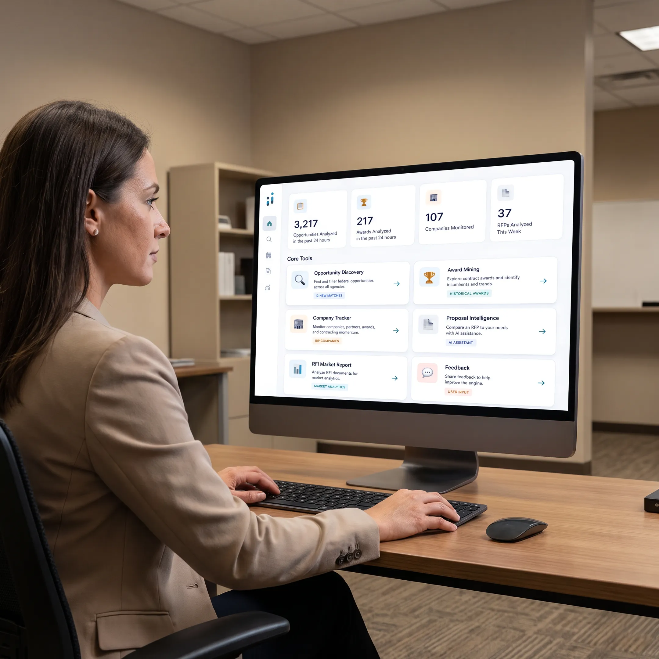 Proposal manager analyzing bid outcomes