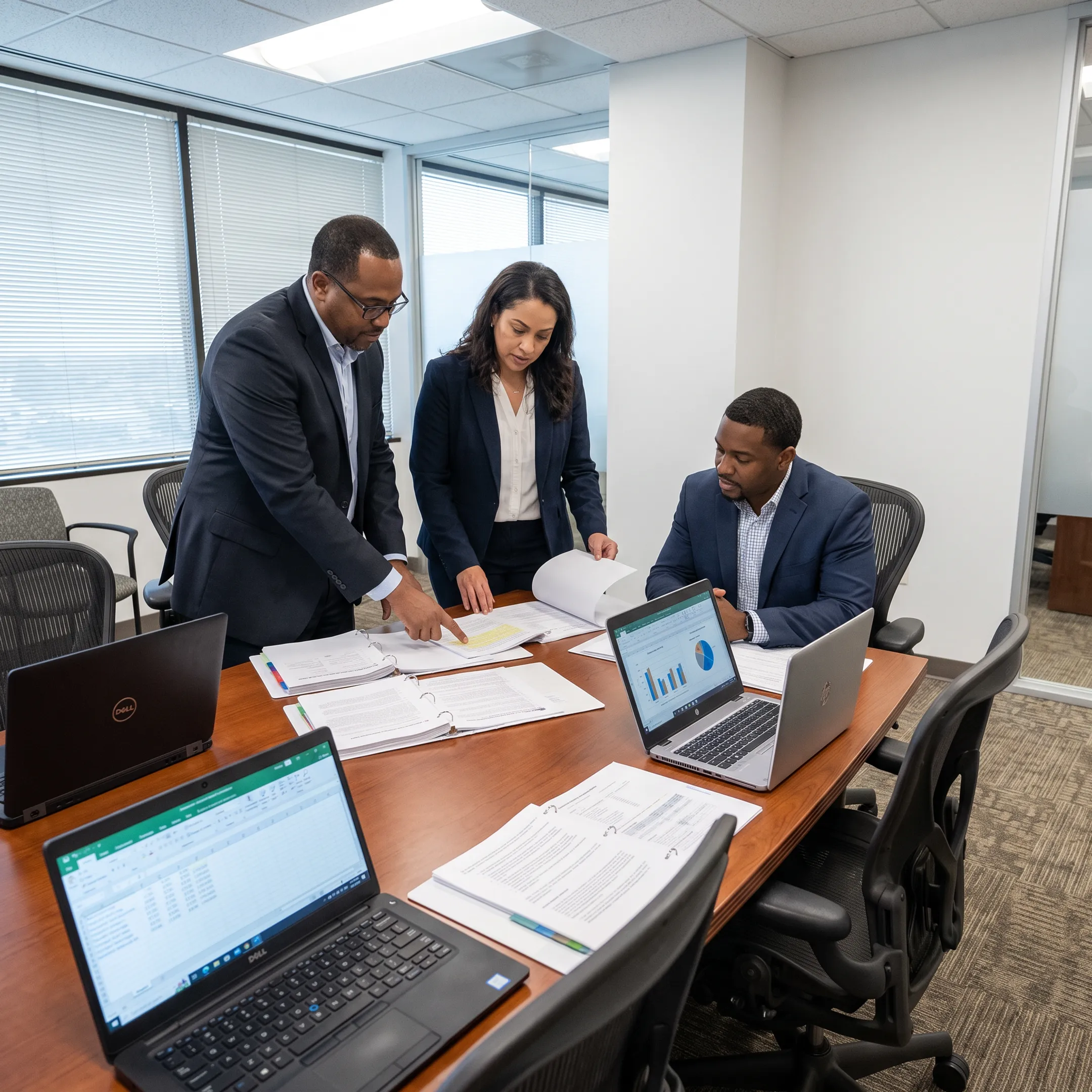 GovCon team reviewing reusable proposal content