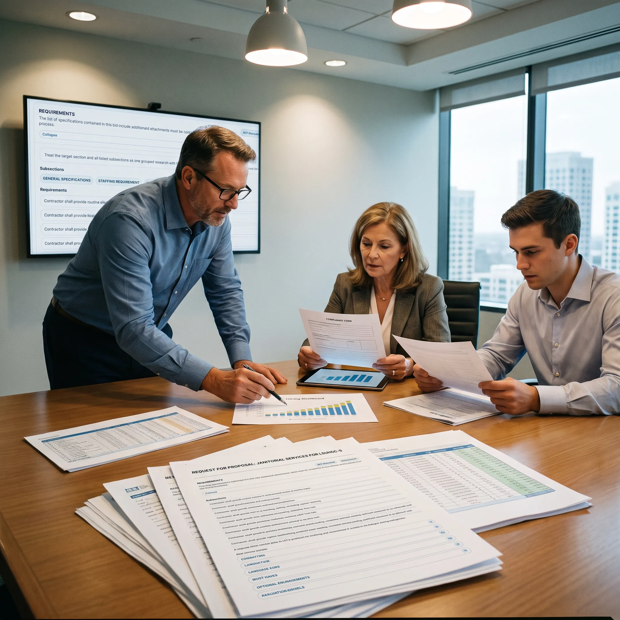 IT proposal team collaborating in a digital workspace