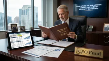 Self-directed IRA investor reviewing mortgage note passive income statements