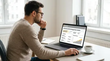 Self-directed IRA investor reviewing mortgage note investment dashboard interface
