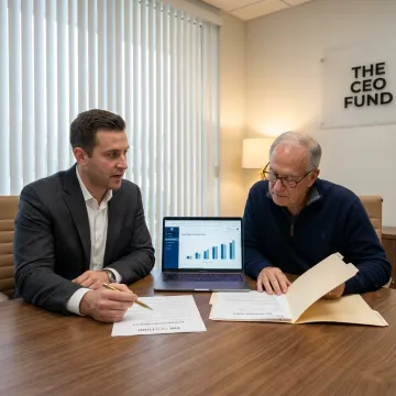 Investor onboarding meeting with fund manager