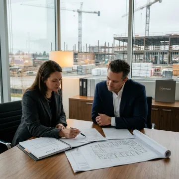 Commercial real estate development financing meeting