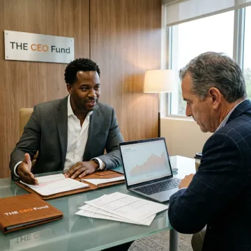 Fund manager reviewing investment onboarding documents
