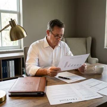 Investor reviewing real estate-backed cash flow strategy
