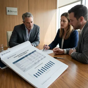 Accredited investor reviewing national investment fund portfolio