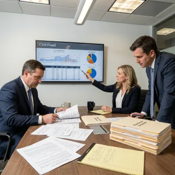 Private fund managers reviewing mortgage note investments
