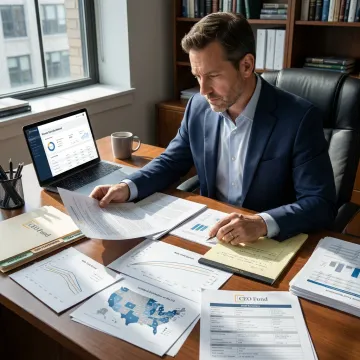 Fund manager reviewing mortgage note investment strategy