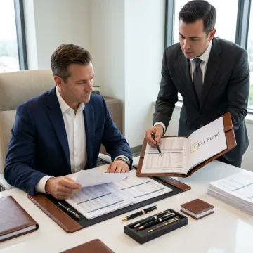 Investor reviewing real estate-backed income strategy