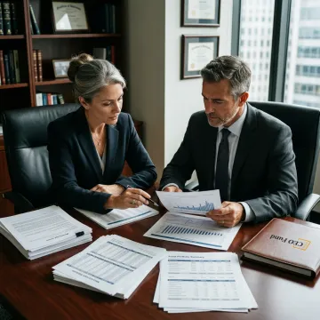 Investor reviewing real estate lending documents