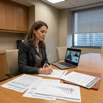 Investor reviewing real asset fund documents