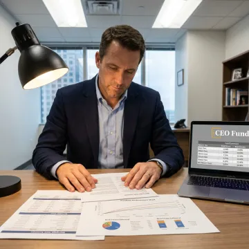 Investor reviewing Flexible Income Fund materials