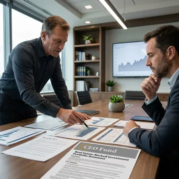 Financial planning advisor reviewing investment strategy