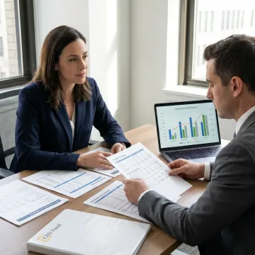 Investor reviewing retirement fund documents