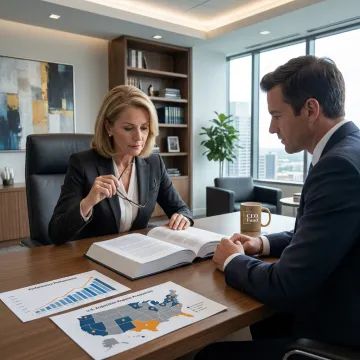 Investor reviewing mortgage fund documents