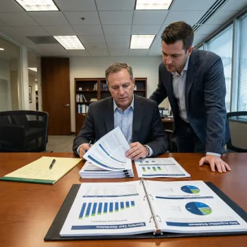 Financial advisor discussing real estate-backed wealth strategies