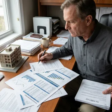 Commercial real estate investor reviewing fund strategy