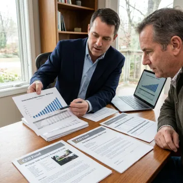 Income investing advisor reviewing real estate-backed fund strategy
