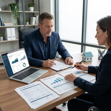 Investor reviewing real estate fund documents