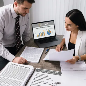 Advisor reviewing fund requirements with investor