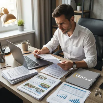 Fund manager reviewing real estate-backed investment portfolio
